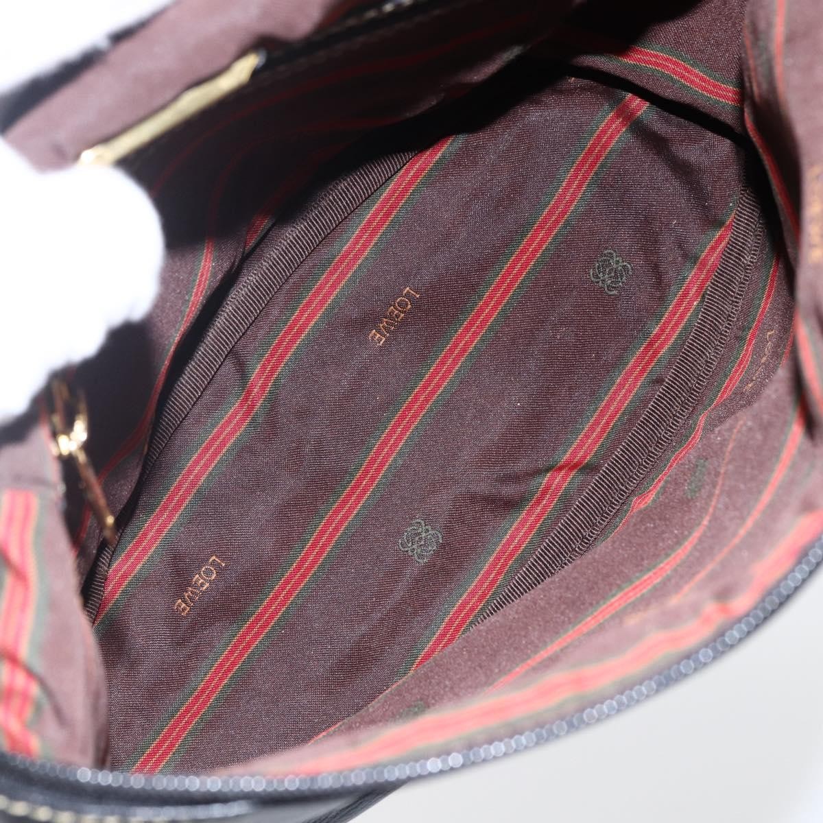 Loewe Vintage Velazquez Top Handle Bag Leather Black Leather Handbag (Authentic  )
