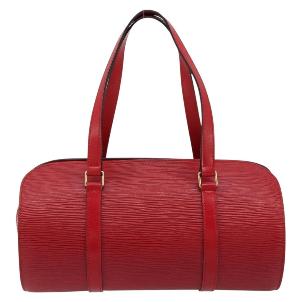 Louis Vuitton Soufflot Tote Epi Leather Red Leather Handbag ( )
