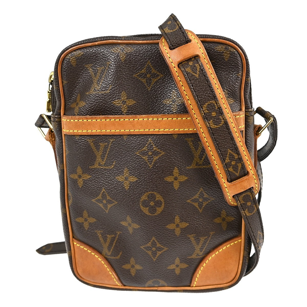 Louis Vuitton Danube Handbag Monogram Canvas Brown Canvas Handbag ( )