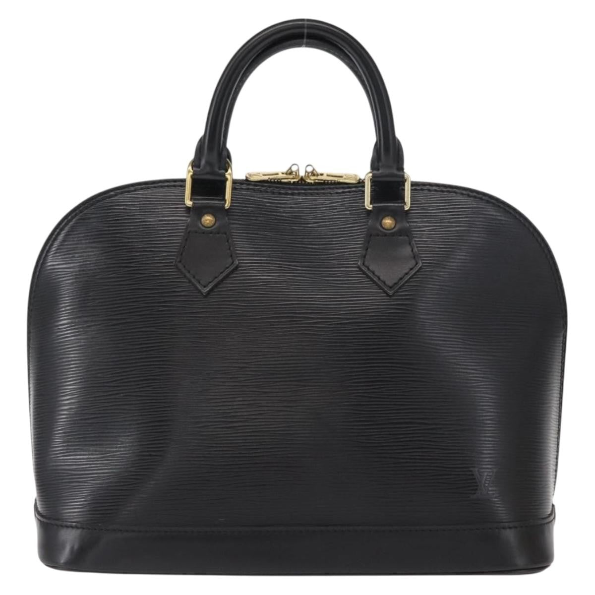 Louis Vuitton Alma Handbag Epi Leather Black Leather Handbag (Authentic  )