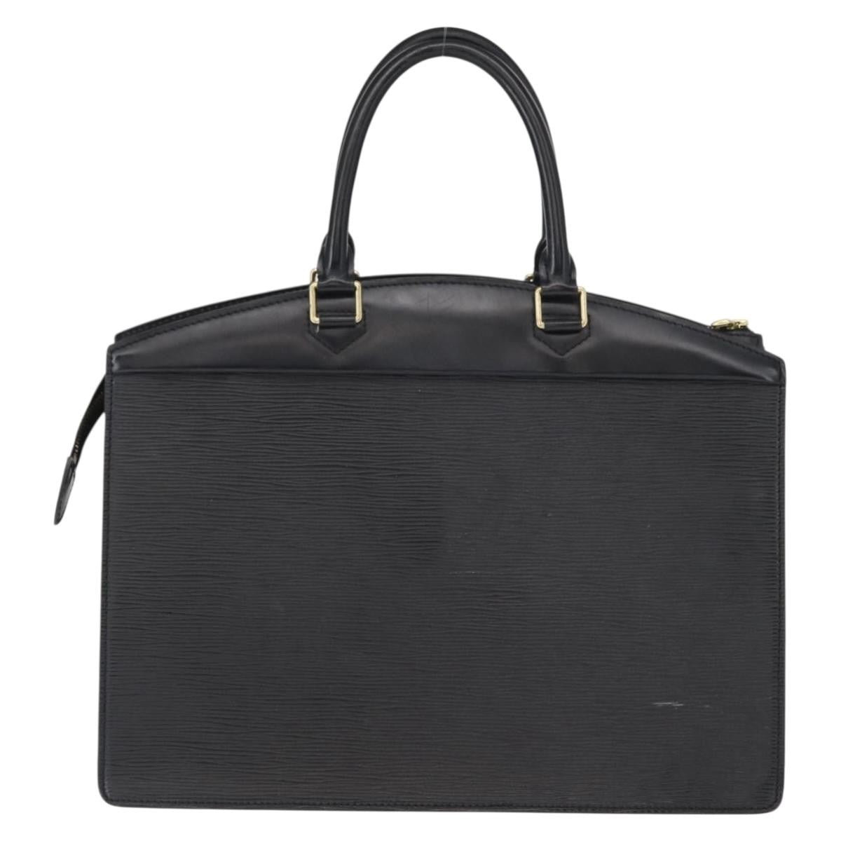 Louis Vuitton Riviera Handbag Epi Leather Black Leather Handbag (Authentic  )