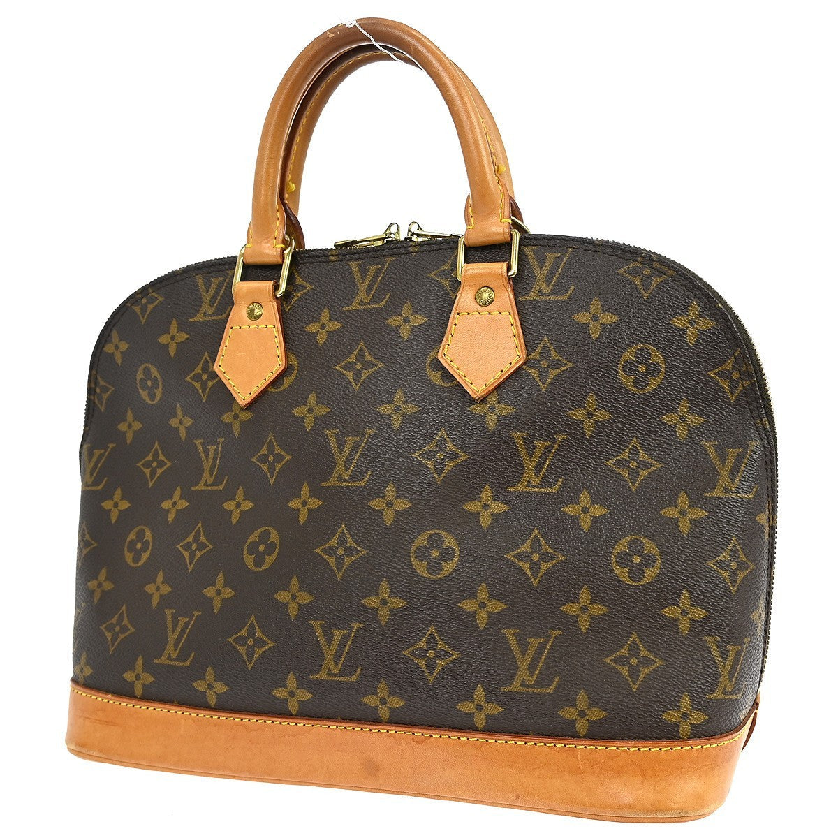 Louis Vuitton Alma Handbag Monogram Canvas Brown Canvas Handbag ( )