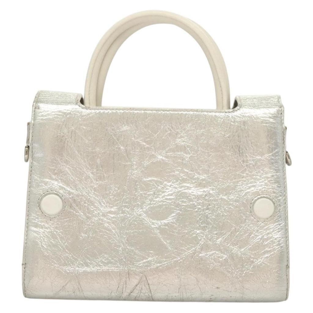 Christian Dior Diorever Bag Leather Silver Leather Bag (Authentic  )