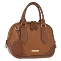 Burberry Orchard Bag Smooth Leather Brown Leather Handbag (Authentic  )