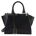 Fendi Petite 3Jours Bag Leather Black Leather Handbag (Authentic  )