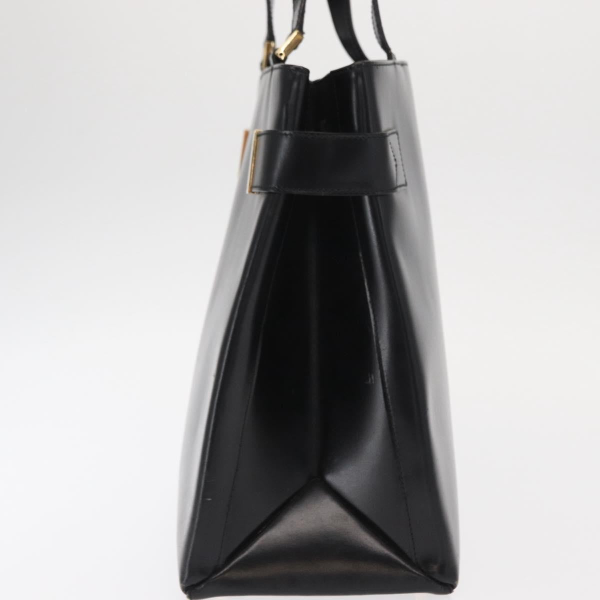 Gucci Vintage Handbag Leather Black Leather Handbag (Authentic  )