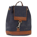 Valentino Garavani Vintage Backpack Leather Navy Leather Backpack Bag (Authentic  )