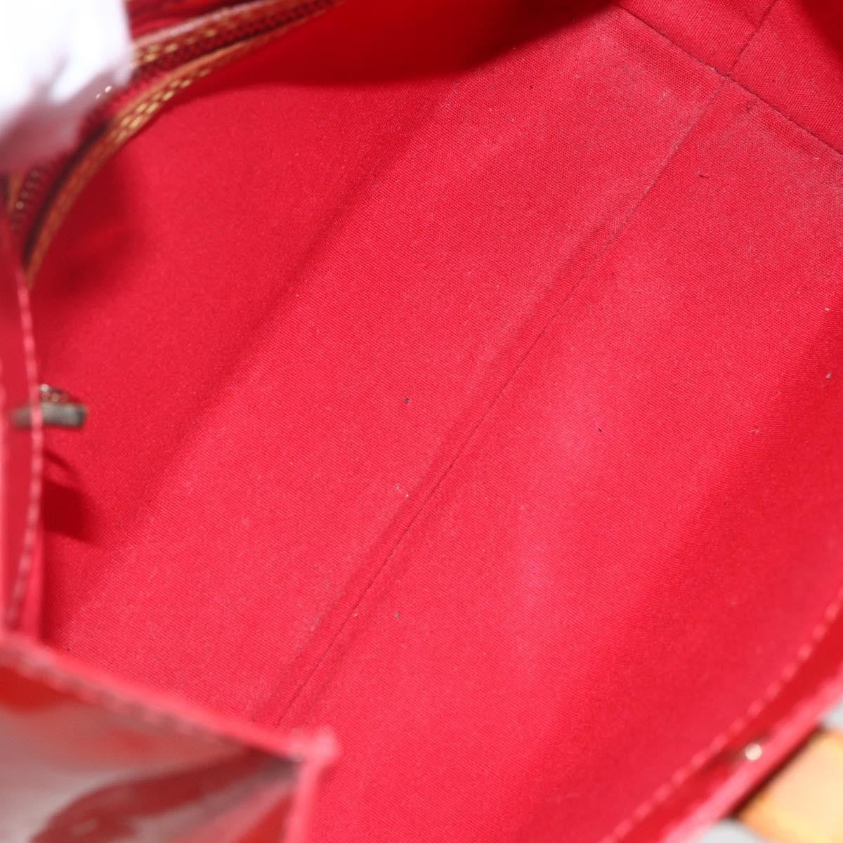 Louis Vuitton Reade Handbag Monogram Vernis Red Patent_Leather Handbag (Authentic  )