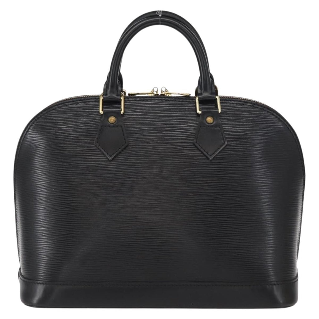 Louis Vuitton Alma Handbag Epi Leather Black Leather Handbag (Authentic  )