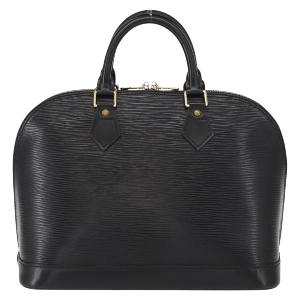 Louis Vuitton Alma Handbag Epi Leather Black Leather Handbag (Authentic  )