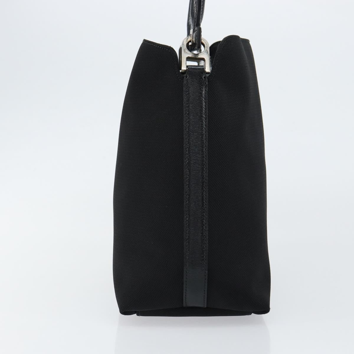Salvatore Ferragamo Vintage Handbag Nylon Black Nylon Handbag (Authentic  )