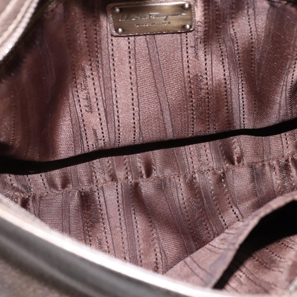 Salvatore Ferragamo Sofia Satchel Leather Beige Leather Bag (Authentic  )