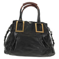 Chloe Ethel Handbag Leather Black Leather Handbag (Authentic  )