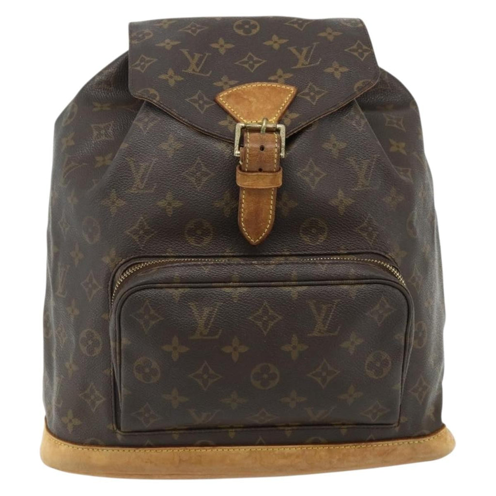 Louis Vuitton Vintage Montsouris Backpack Monogram Canvas Brown Canvas Backpack Bag ( )