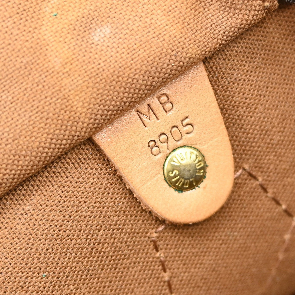 Louis Vuitton Speedy Handbag Monogram Canvas Brown Canvas Handbag ( )