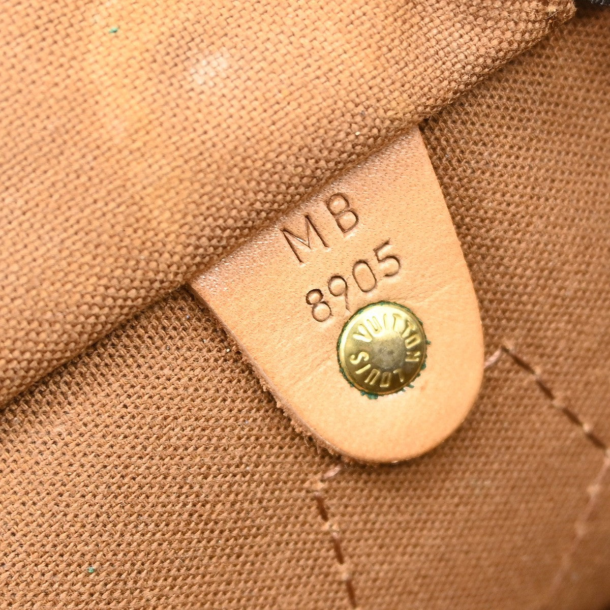 Louis Vuitton Speedy Handbag Monogram Canvas Brown Canvas Handbag ( )