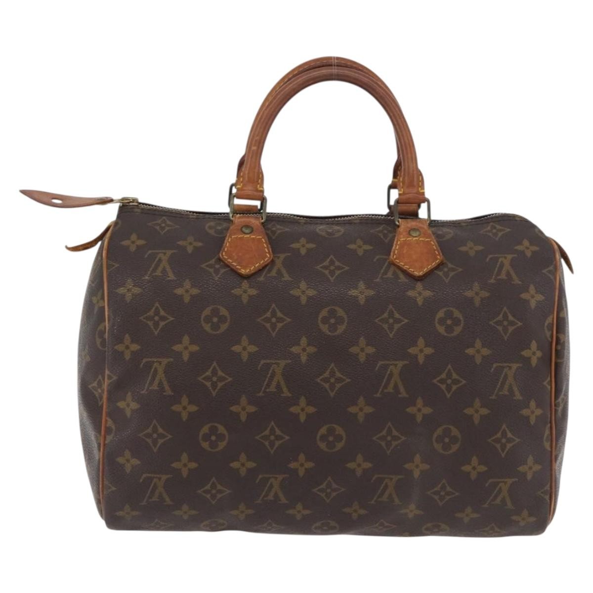 Louis Vuitton Speedy Handbag Monogram Canvas Brown Canvas Handbag ( )