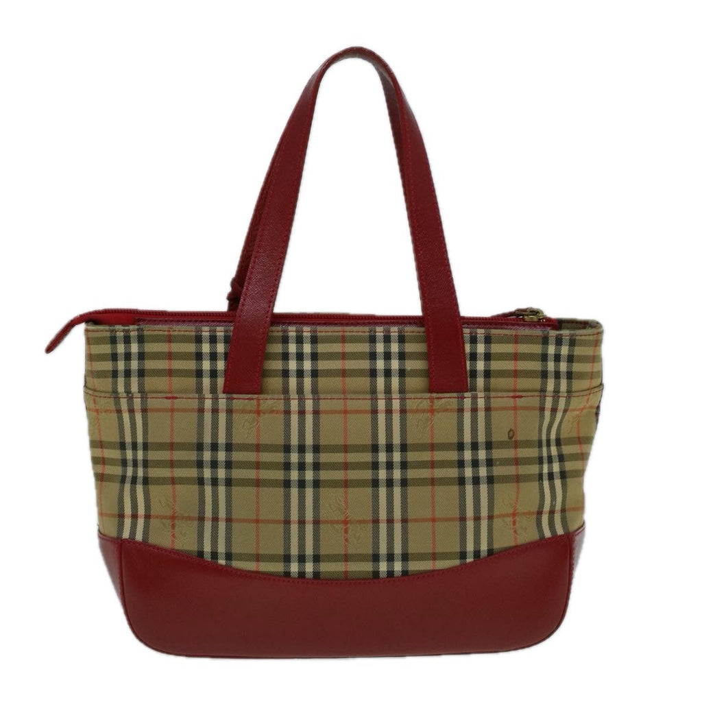 Burberry Nova Check Handbag Nova Check Canvas Beige Canvas Handbag (Authentic  )