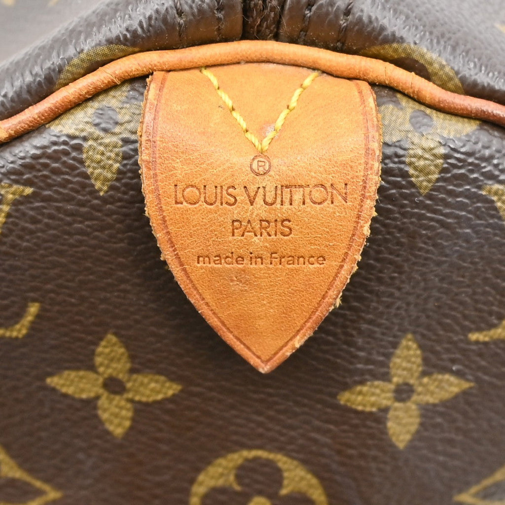 Louis Vuitton Speedy Handbag Monogram Canvas Brown Canvas Handbag ( )