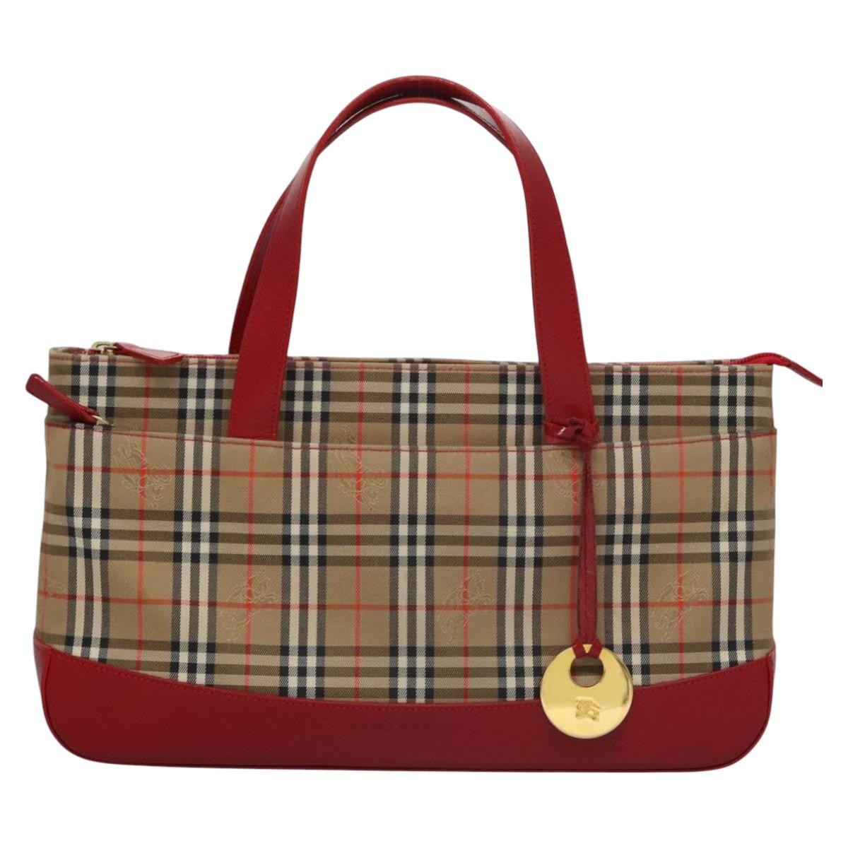 Burberry Nova Check Handbag Nova Check Canvas And Leather Beige Canvas Handbag (Authentic  )