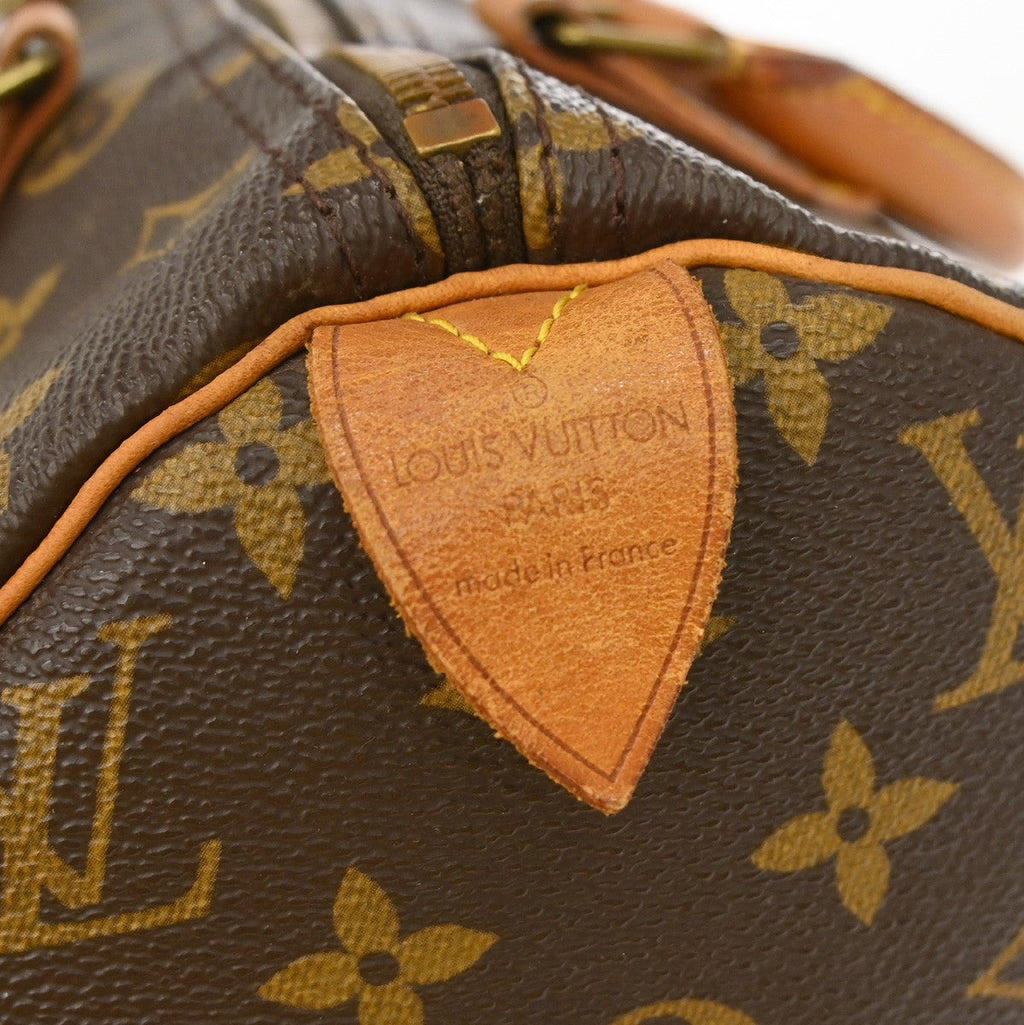 Louis Vuitton Speedy Handbag Monogram Canvas Brown Canvas Handbag ( )