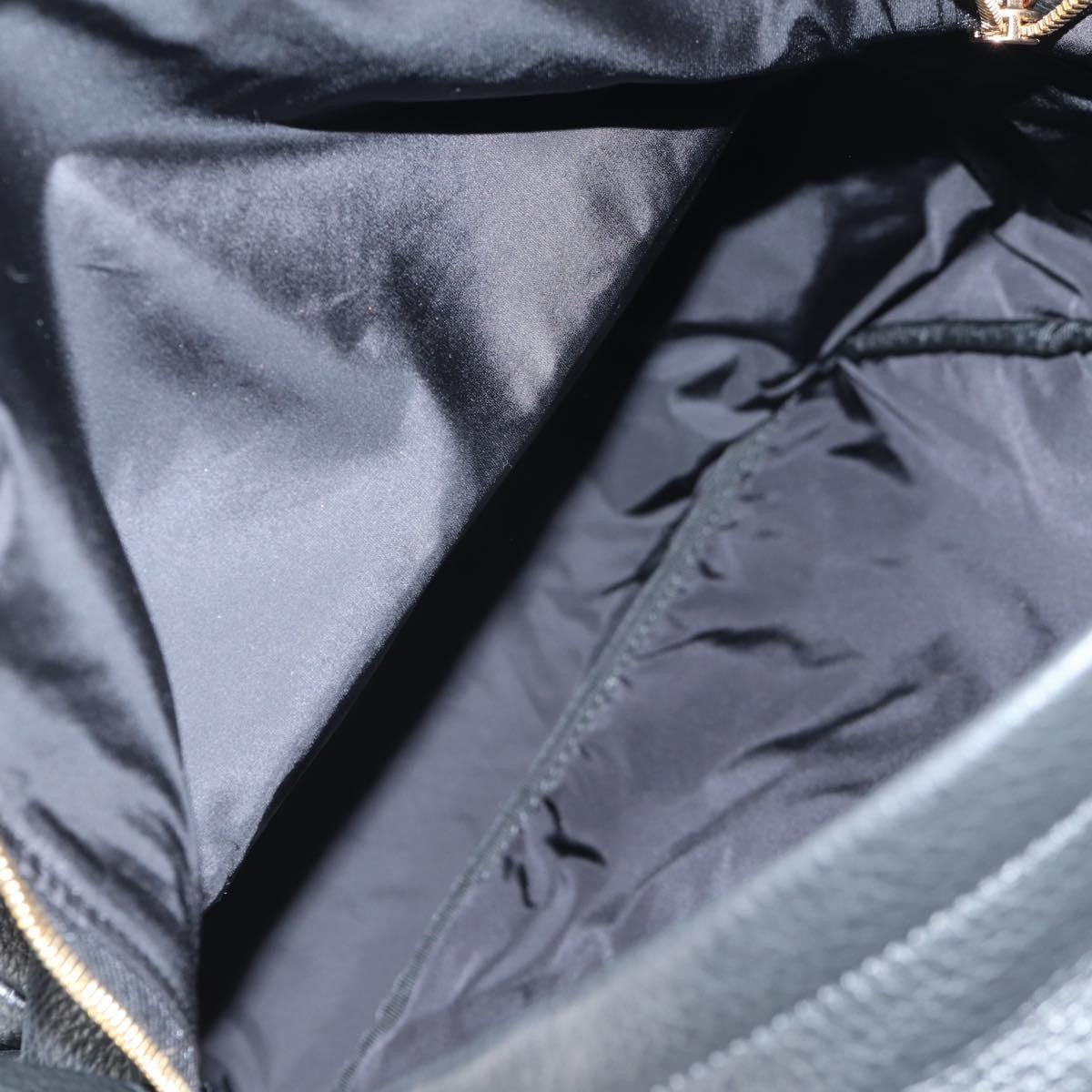 Versace Medusa Zip Backpack Leather Black Leather Backpack Bag (Authentic  )