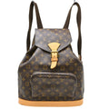 Louis Vuitton Vintage Montsouris Backpack Monogram Canvas Brown Canvas Backpack Bag ( )