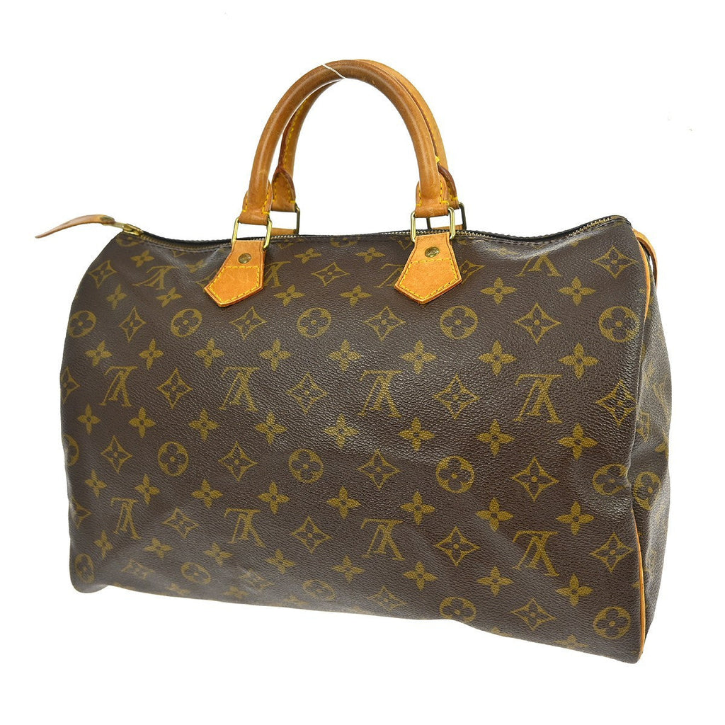 Louis Vuitton Speedy Handbag Monogram Canvas Brown Canvas Handbag ( )