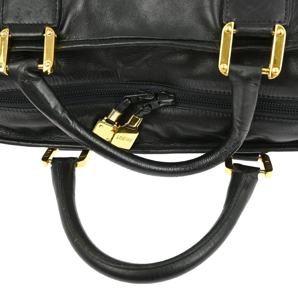 Loewe Amazona Bag Leather Black Leather Handbag ( )