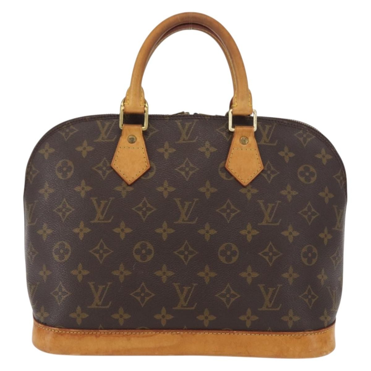 Louis Vuitton Alma Handbag Monogram Canvas Brown Canvas Handbag (Authentic  )