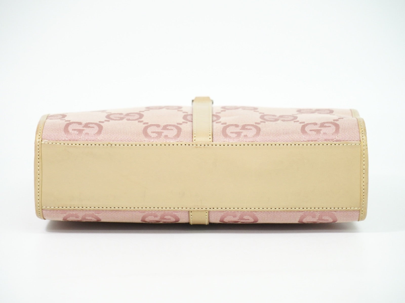 Gucci Jackie 1961 Tote Gg Denim And Leather Pink Canvas Handbag ( )