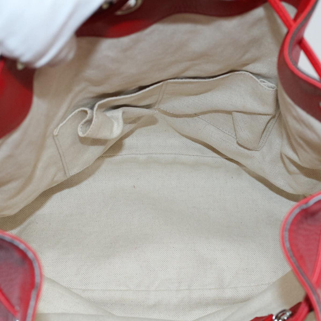 Gucci Soho Drawstring Backpack Leather Red Leather Backpack Bag ( )
