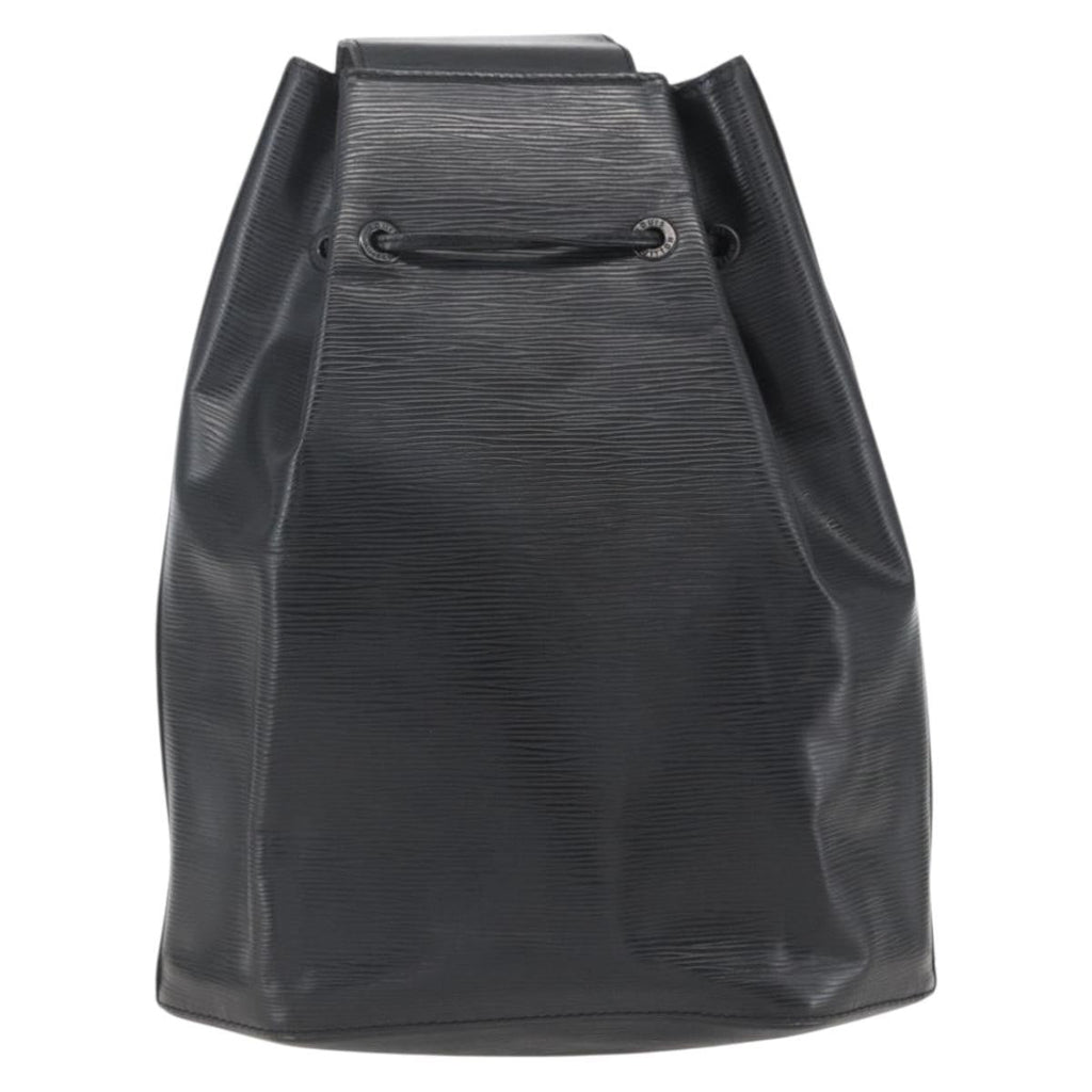 Louis Vuitton Sac A Dos Drawstring Backpack Epi Leather Black Leather Backpack Bag (Authentic  )