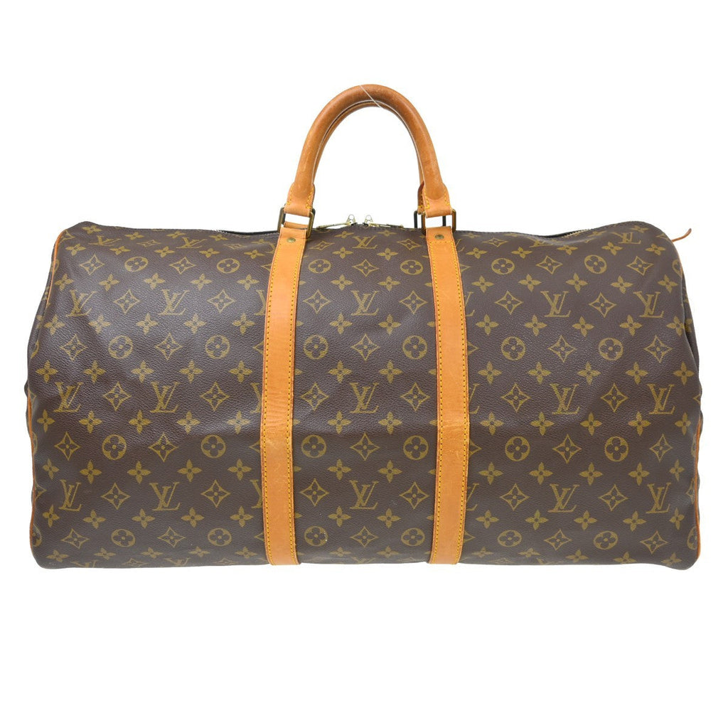 Louis Vuitton Keepall Bag Monogram Canvas Brown Canvas Handbag ( )