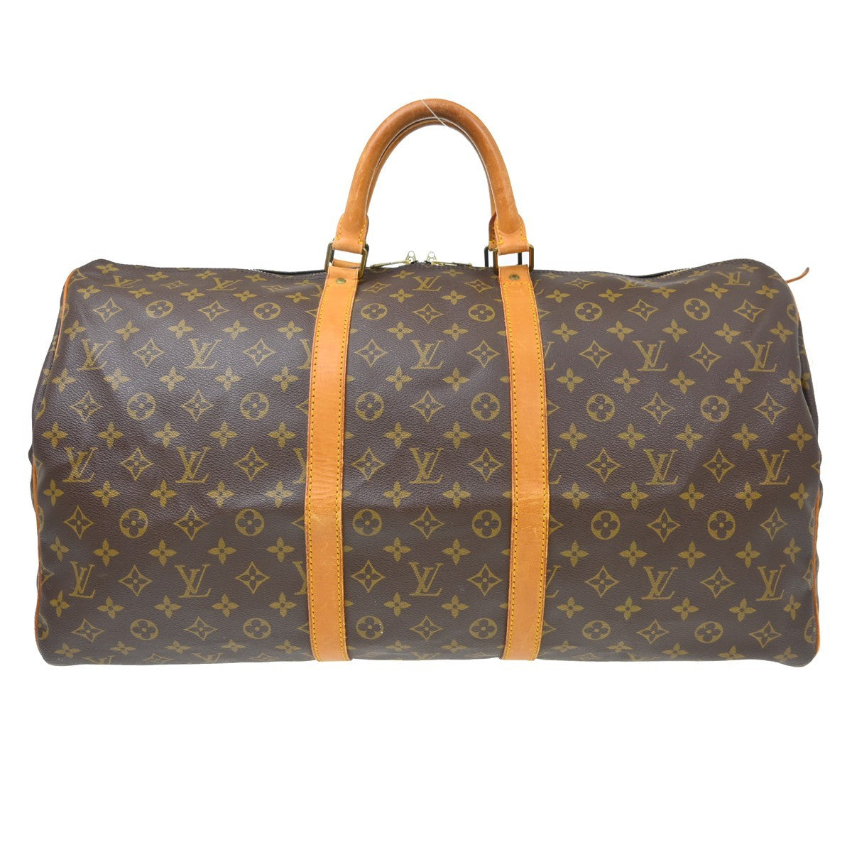 Louis Vuitton Keepall Bag Monogram Canvas Brown Canvas Handbag ( )