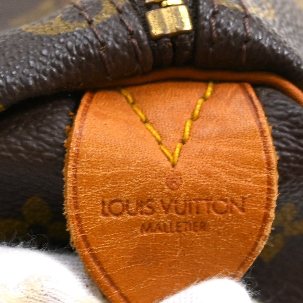 Louis Vuitton Speedy Handbag Monogram Canvas Brown Canvas Handbag ( )
