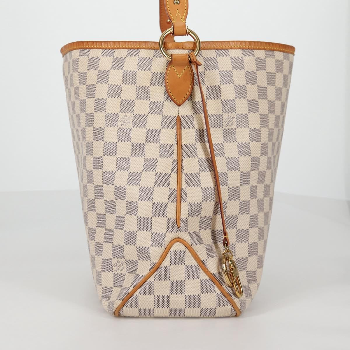 Louis Vuitton Delightful Nm Handbag Damier White Canvas Bag (Authentic  )