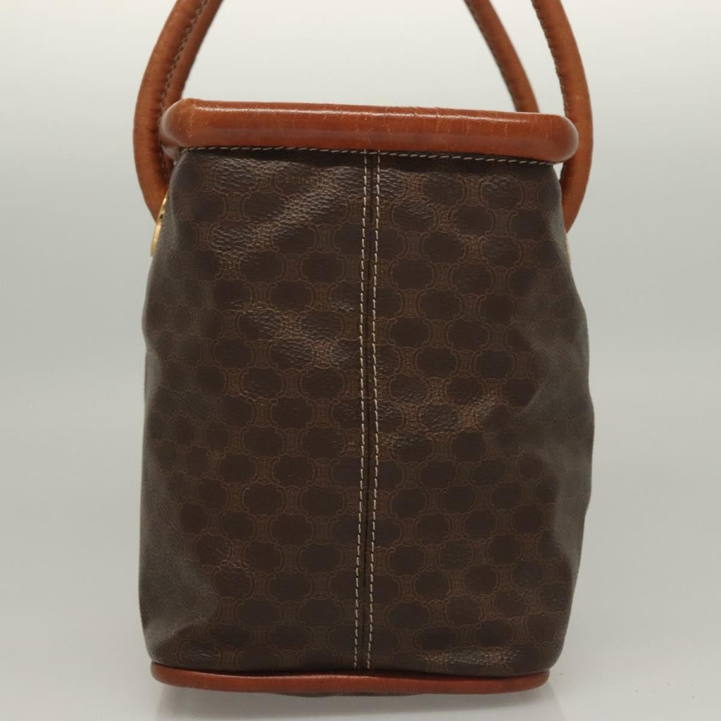Celine Macadam Handbag Macadam With Leather Brown Canvas Handbag (Authentic  )