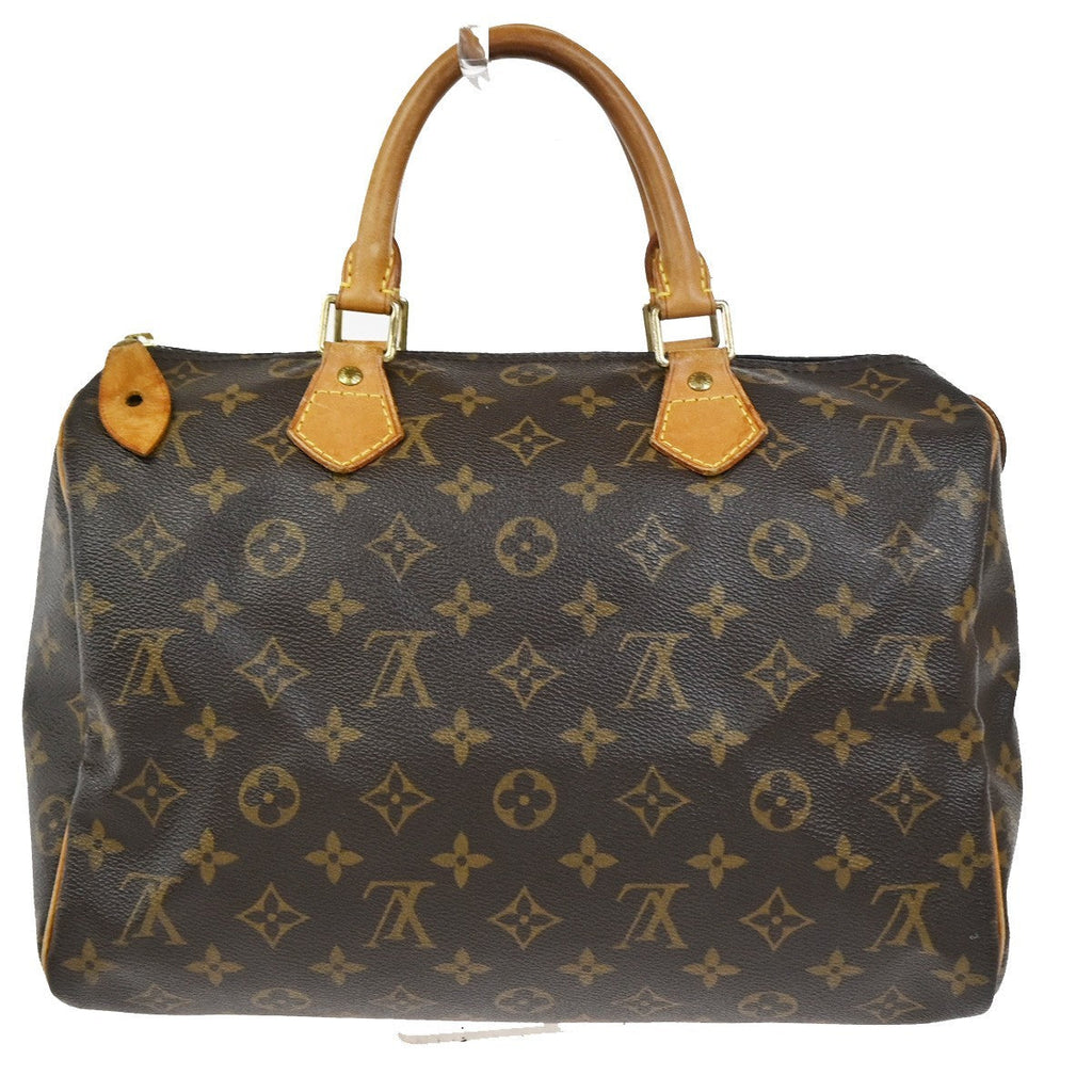 Louis Vuitton Speedy Handbag Monogram Canvas Brown Canvas Handbag ( )