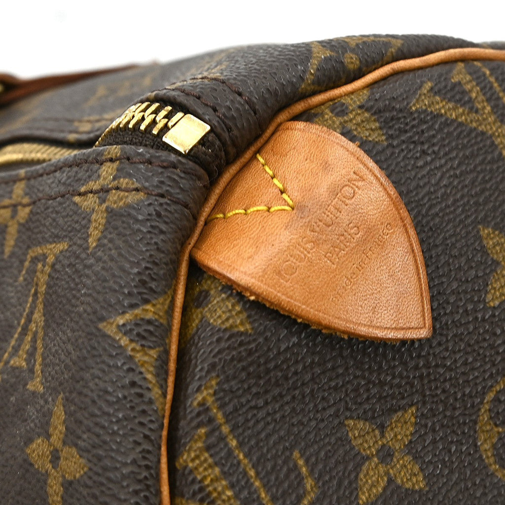Louis Vuitton Speedy Handbag Monogram Canvas Brown Canvas Handbag ( )