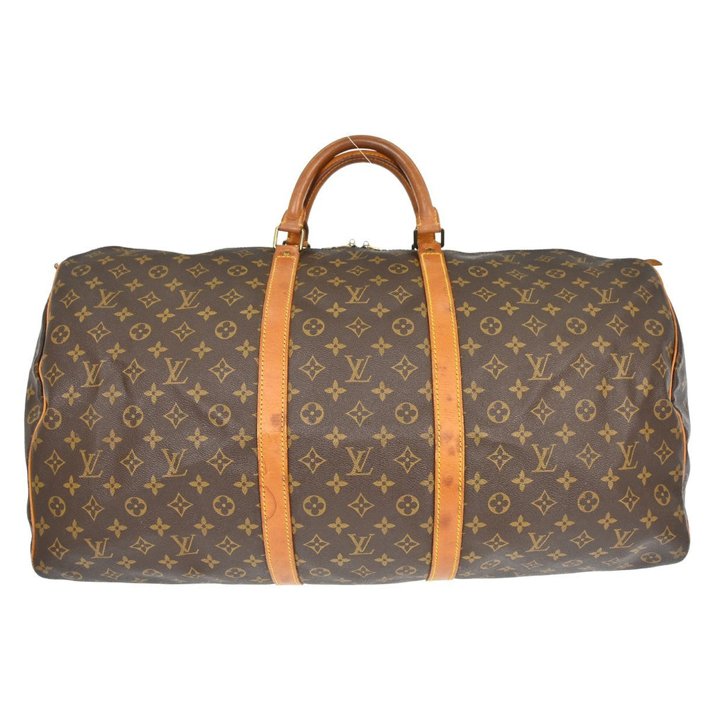 Louis Vuitton Keepall Bag Monogram Canvas Brown Canvas Handbag ( )