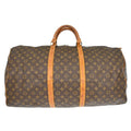 Louis Vuitton Keepall Bag Monogram Canvas Brown Canvas Handbag ( )