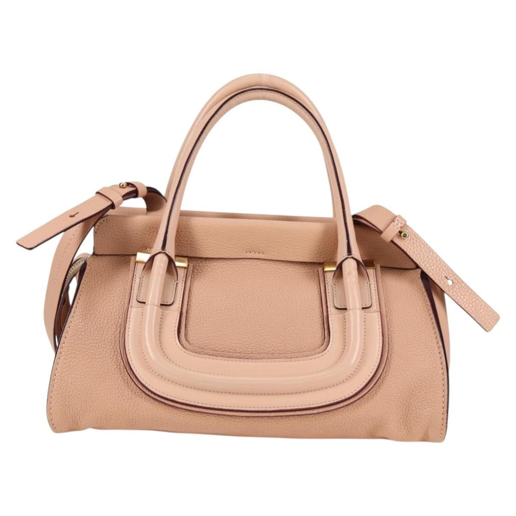 Chloe Everston Satchel Leather Beige Leather Bag (Authentic  )