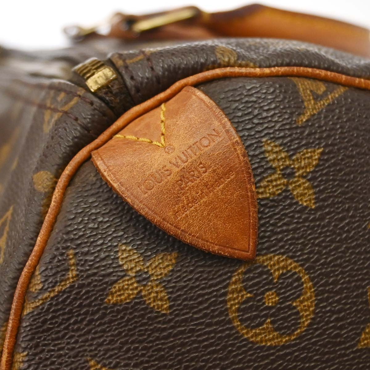 Louis Vuitton Speedy Handbag Monogram Canvas Brown Canvas Handbag ( )