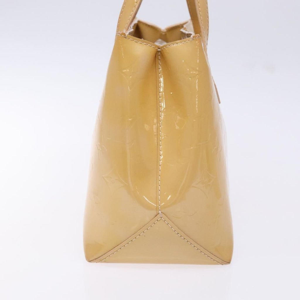 Louis Vuitton Wilshire Handbag Monogram Vernis Beige Patent_Leather Bag (Authentic  )
