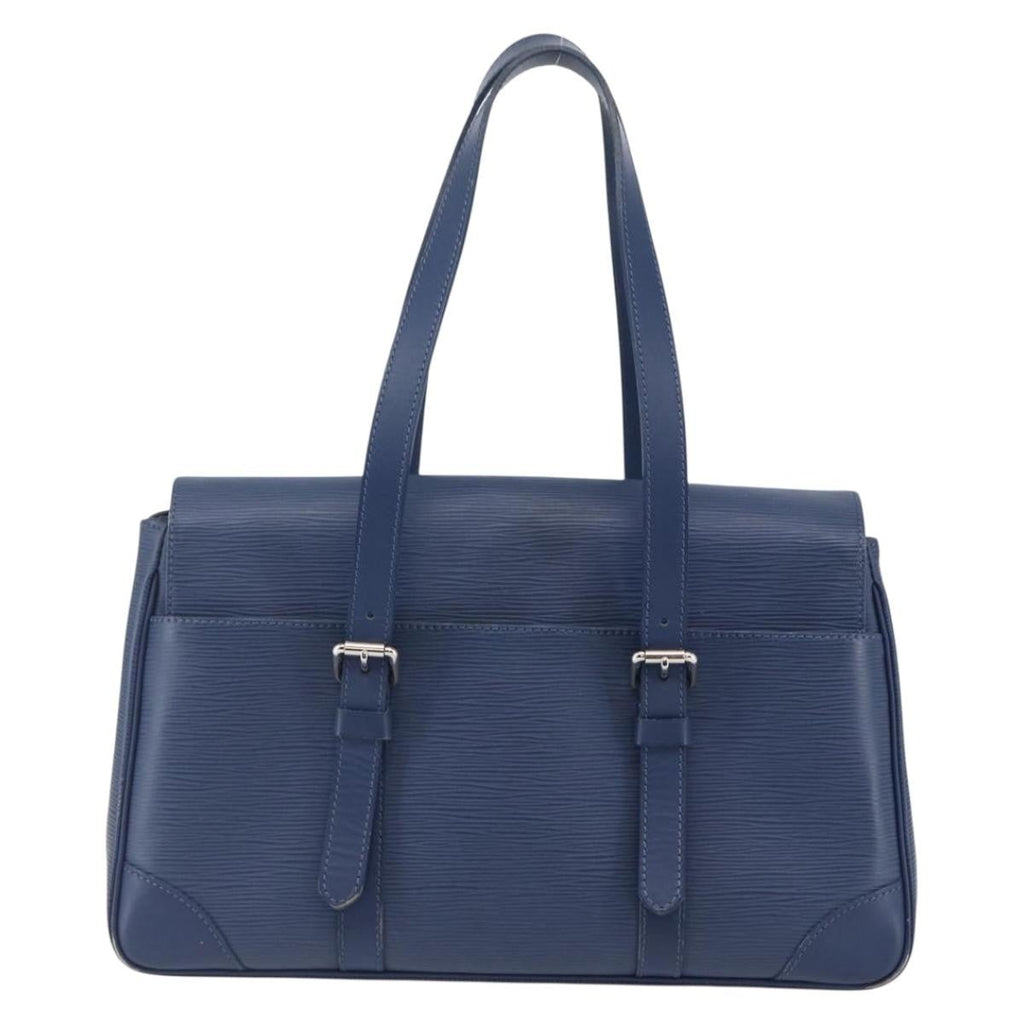 Louis Vuitton Segur Handbag Epi Leather Blue Leather Handbag (Authentic  )