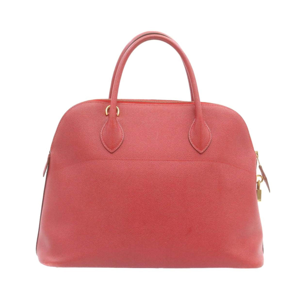 Hermes Bolide Bag Box Calf Red Leather Handbag (Authentic  )