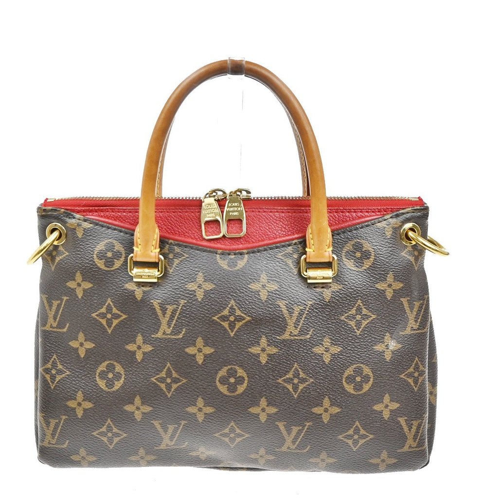 Louis Vuitton Pallas Tote Monogram Canvas With Leather Brown Canvas Handbag (Authentic  )