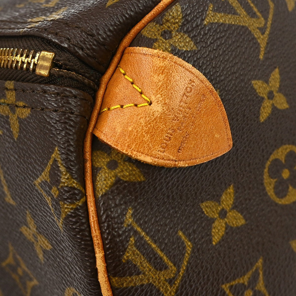 Louis Vuitton Speedy Handbag Monogram Canvas Brown Canvas Handbag ( )