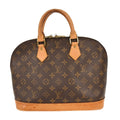 Louis Vuitton Alma Handbag Monogram Canvas Brown Canvas Handbag ( )